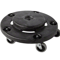 Rubbermaid, Brute, Quiet Dolly for 2620, 2632, 2643, 2655, Black with Red Casters, RUB264043, 2 per case, sold as each