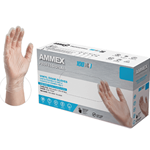 Ammex, Gloves, Vinyl Powder Free, Medical Exam, Medium, VPF64100, 100 gloves per box, sold as 1 box