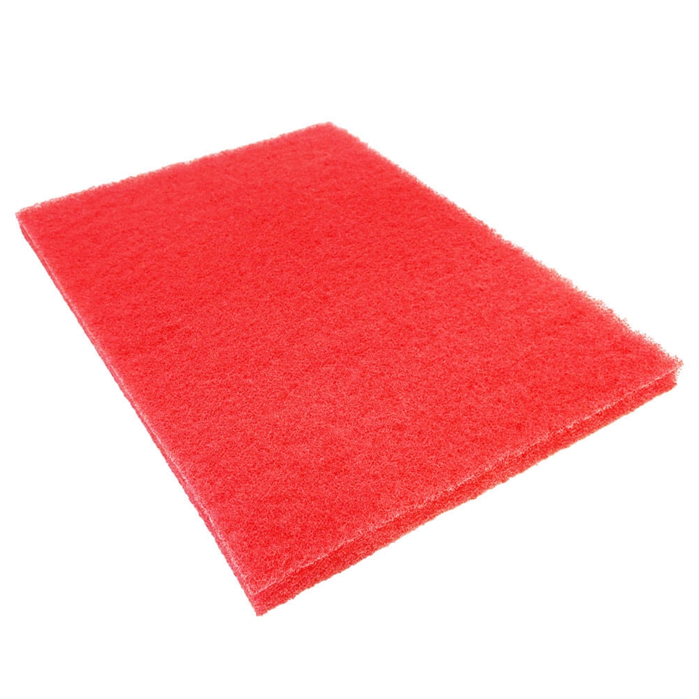 Hillyard, Red Clean and Buff Pad For Clarke Boost 20, Rectangle, 14 x 20, HIL41420