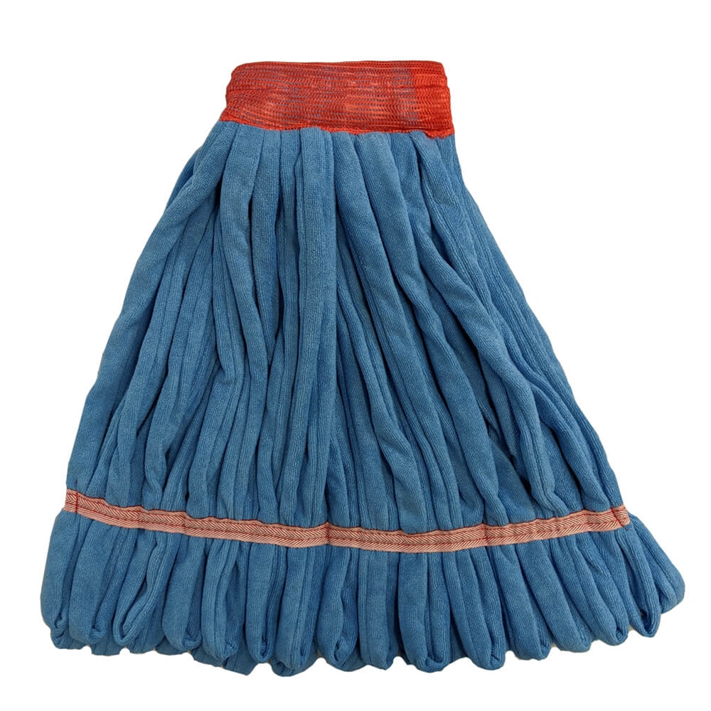 Hillyard, Trident, Microfiber Looped-End Tube Wet Mop, Large, Blue, 5 inch Head Band, HIL20067, Sold as each