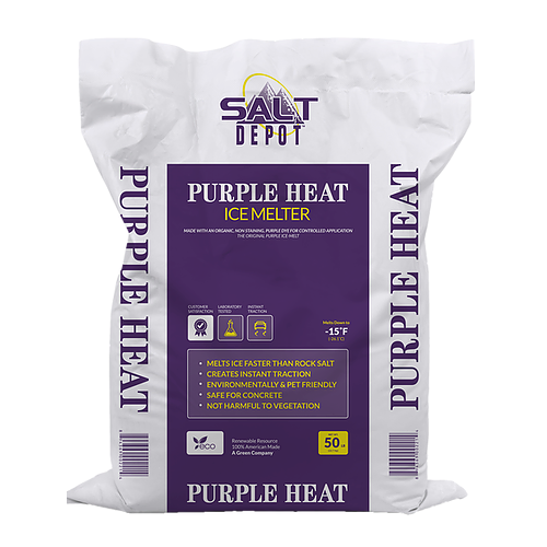 Salt Depot, Purple Heat, Ice Melt, 50 lb Bag, PH50, 49 per Pallet, sold as each