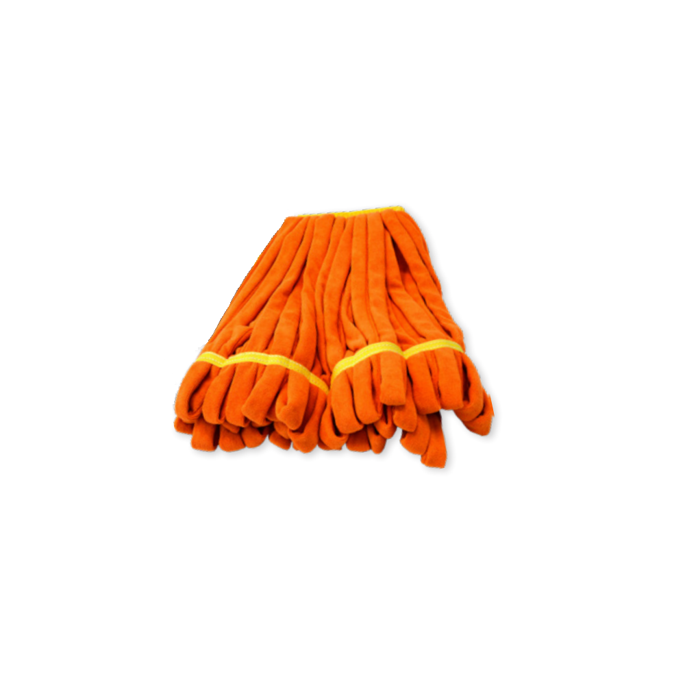 Hillyard, Trident, Microfiber Looped-End Tube Wet Mop, Large, Orange, 5 inch Head Band, HIL20069, Sold as each