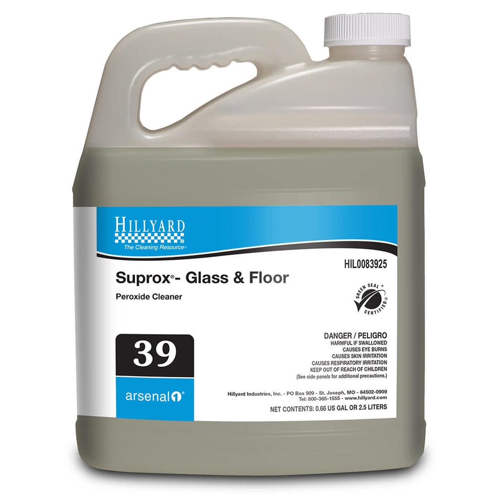 Hillyard, Arsenal One, Suprox Glass and Floor #39, Dilution Control, 2.5 Liter,  HIL0083925, Sold as each.