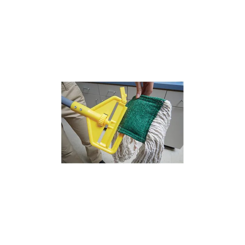 Rubbermaid Commercial H146 60 Invader® Side Gate Wet Mop Handle w/ Large  Yellow Plastic Head & Gray Fiberglass Handle