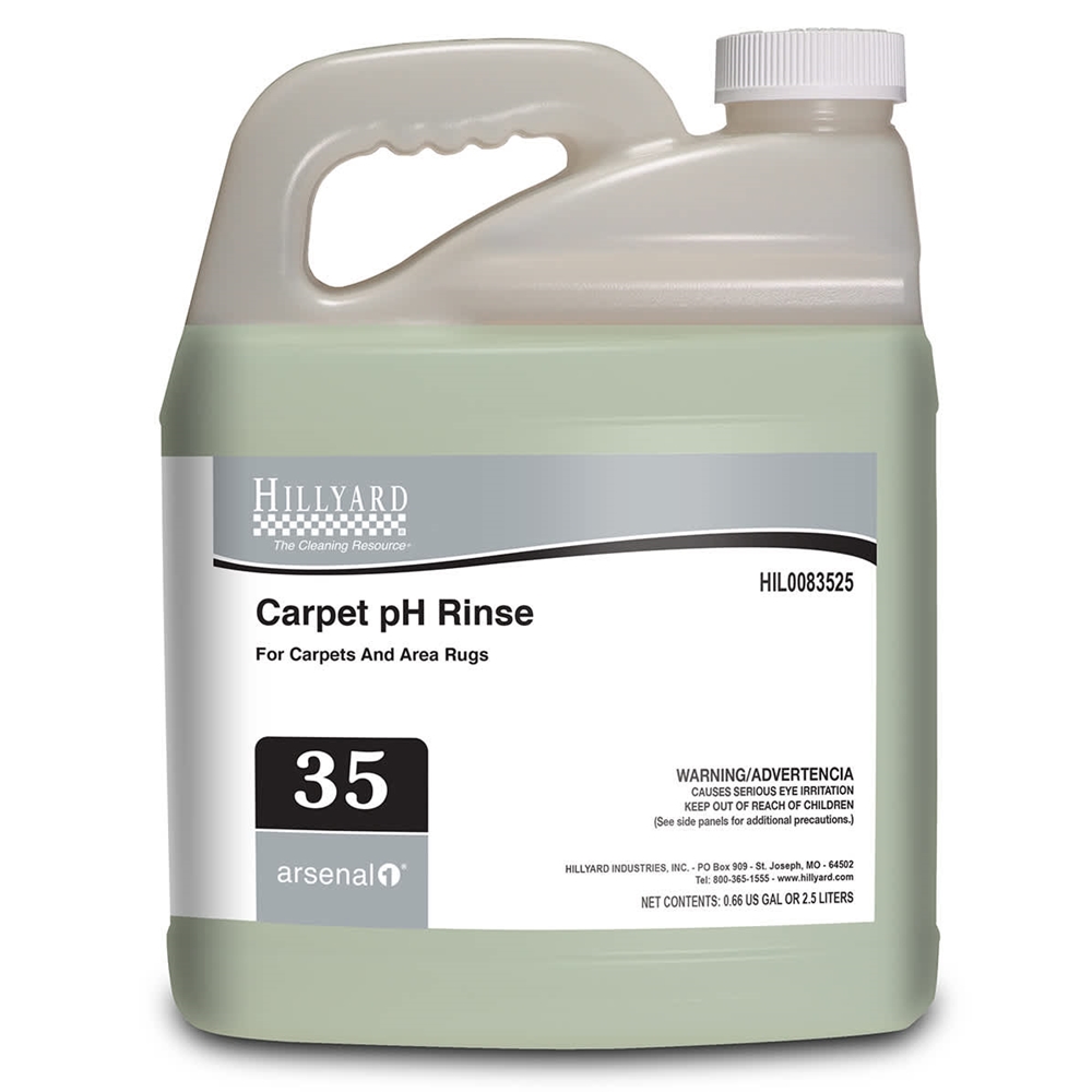 Hillyard, Arsenal One, Carpet pH Rinse #35, Dilution Control, 2.5 Liter, HIL0083525, Sold as each.