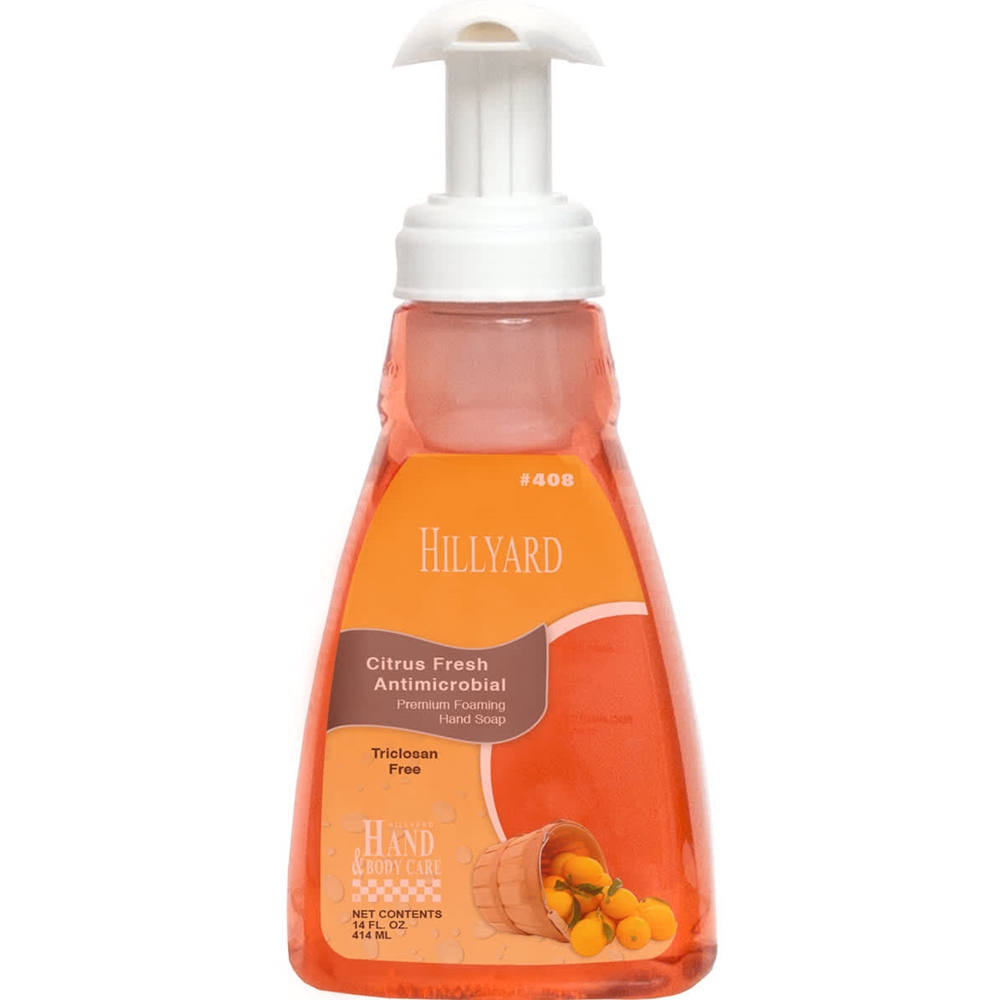 Hillyard, Citrus Fresh Antimicrobial, Foaming Hand Soap, 14 oz. Pump Bottle, HIL0040882, Sold per bottle