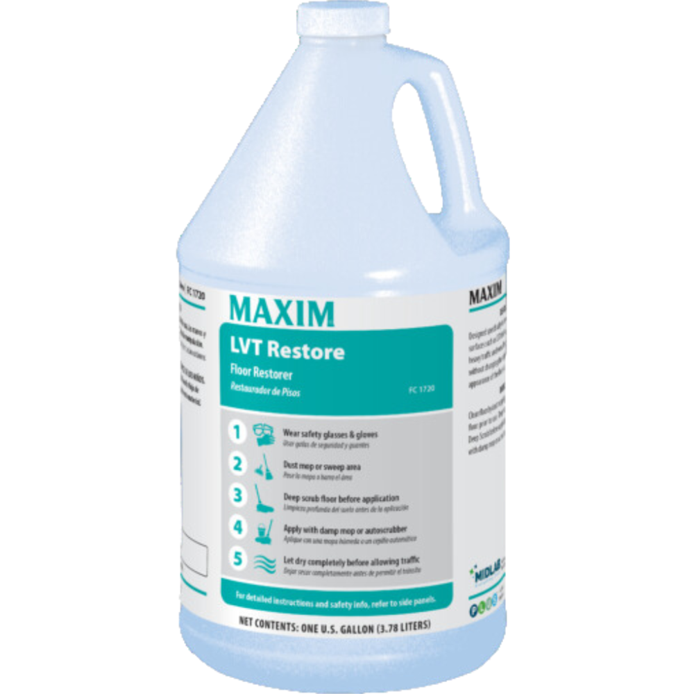 Midlab Maxim, LVT Restore, 1 Gallon Ready to Use, 172000-41, Sold as 1 Gallon