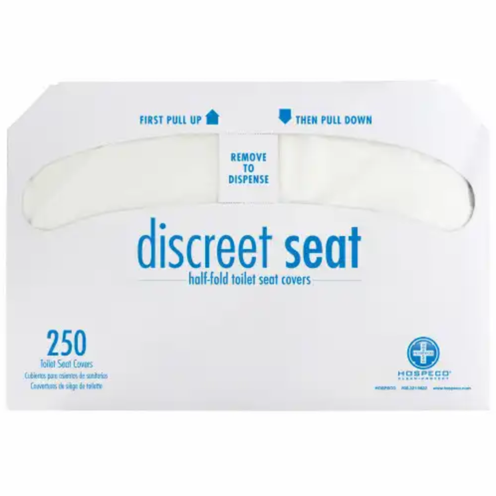 Hospeco, Discreet Seat, Toilet Seat Covers, 5000 Sheets