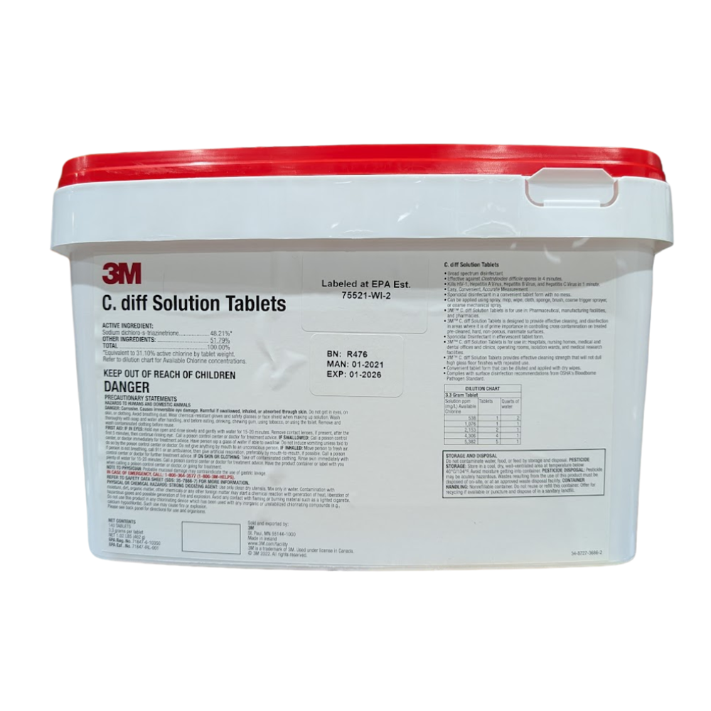 3M, C. diff Solution Tablets, 140 Tablets, Container