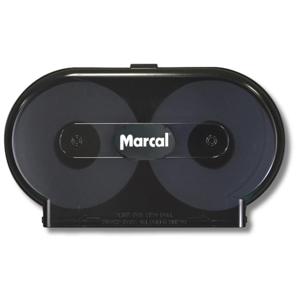 Marcal, Universal, Twin Jumbo Jr Toilet Paper Dispenser, Black, Each