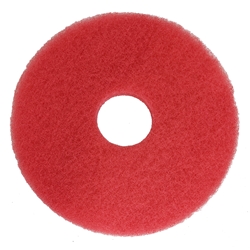 Hillyard, Red Clean and Buff Pad, Round 13 Inch, HIL42213