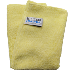 Hillyard, Trident Heavy Duty Microfiber Cloth, 12 x 12 inch, Yellow, HIL20031