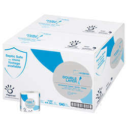 Papernet, Heavenly Soft Double Layer Toilet Paper, 500 sheets per roll, 96 rolls per case, 410010