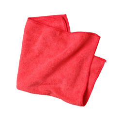 Golden Star, Microfiber Cloth, Heavy Duty, 16x16in, Red, each