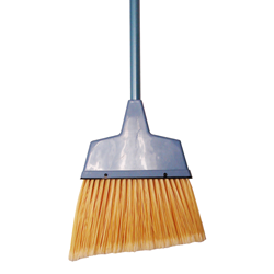 Golden Star, Angle Broom with handle, 11"x46", Blue, each