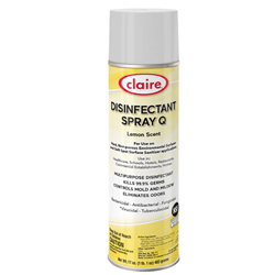 Claire, Aerosol, Disinfectant Spray Q, Lemon, 17 oz