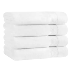 Hospeco, Host & Home, 27x54 White Bath Towels, 400 GSM, 24 Towels