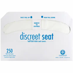 Hospeco, Discreet Seat, Toilet Seat Covers, 5,000 Covers