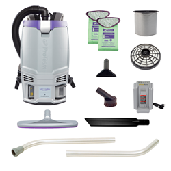 ProTeam, GoFit 6, Cordless Backpack Vacuum, 107783, 6 Qt, 4Ah, Each